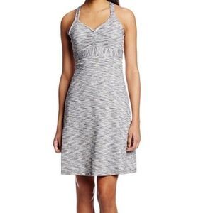 PrAna Dress Size Small White Black Amaya Space Dye Built In Bra‎ Stretch Short